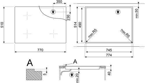 Варочная панель Smeg SE484EMTD