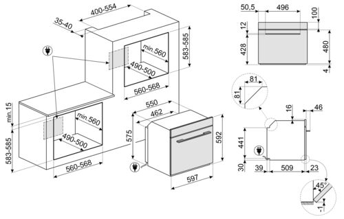 Духовой шкаф Smeg SOP6102S2PB3