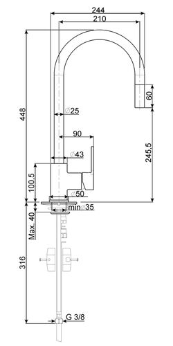 Смеситель Smeg MID2CR