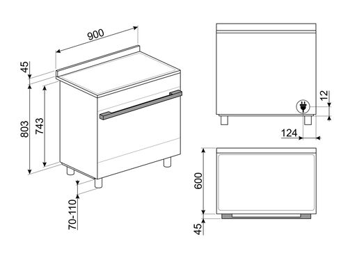 Плита Smeg CPF9IPBL