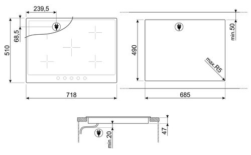 Варочная панель Smeg P875PO