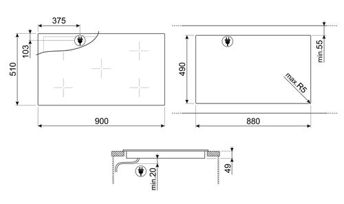 Варочная панель Smeg SI2M7953D