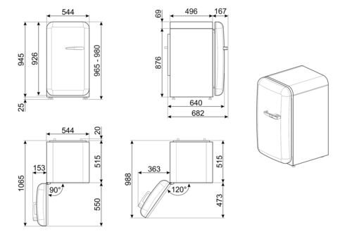 Холодильник Smeg FAB10LRD2