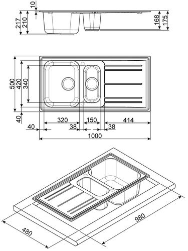 Мойка Smeg LZ102P