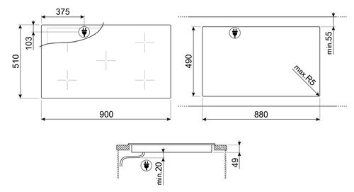 Варочная панель Smeg SI2M7953DW