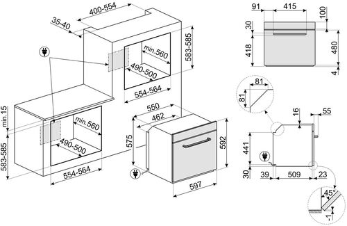 Духовой шкаф Smeg SF6905X1