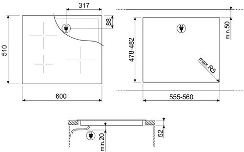 Варочная панель Smeg SI2641D