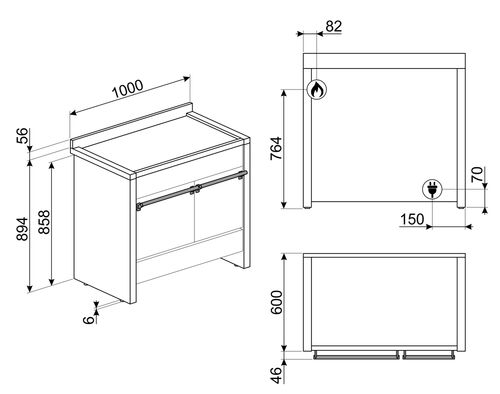 Плита Smeg A2BL-81 Плита Smeg A2BL-81