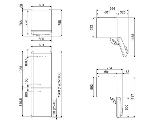 Холодильник Smeg FAB30LPB5