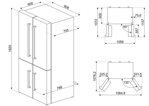 Холодильник Smeg FQ60BDF