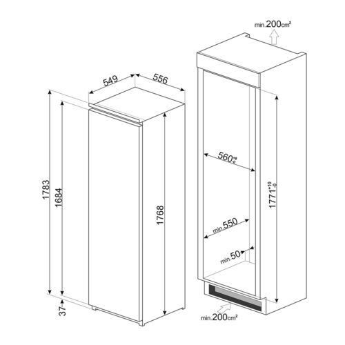 Холодильник Smeg S8F174DNE