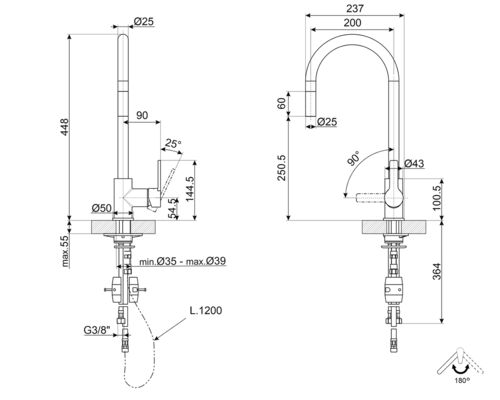 Смеситель Smeg MID2MN