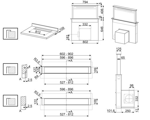 Вытяжка Smeg KDD90CNE