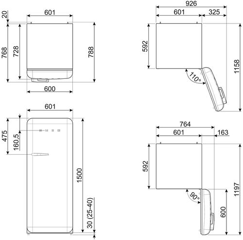 Холодильник Smeg FAB28RDRB5