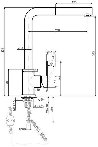 Смеситель Smeg MID1CR