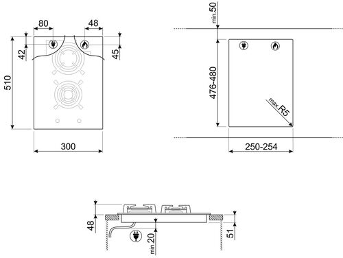 Варочная панель Smeg PV332CN