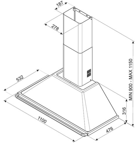 Вытяжка Smeg KT110BLE