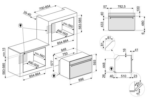 Духовой шкаф Smeg SFP9395X1