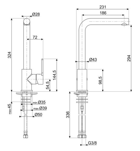 Смеситель Smeg MI1CR