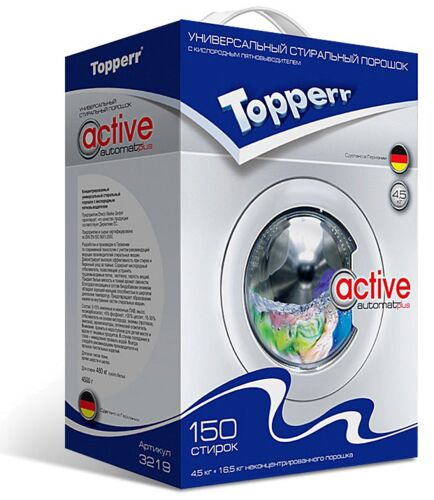 Стиральный порошок, универсальный, концентрат Topperr 3219